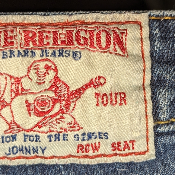True Religion  Section Johnny Row Seat Relaxed Jeans Boot Leg Size:32 - Picture 9 of 11